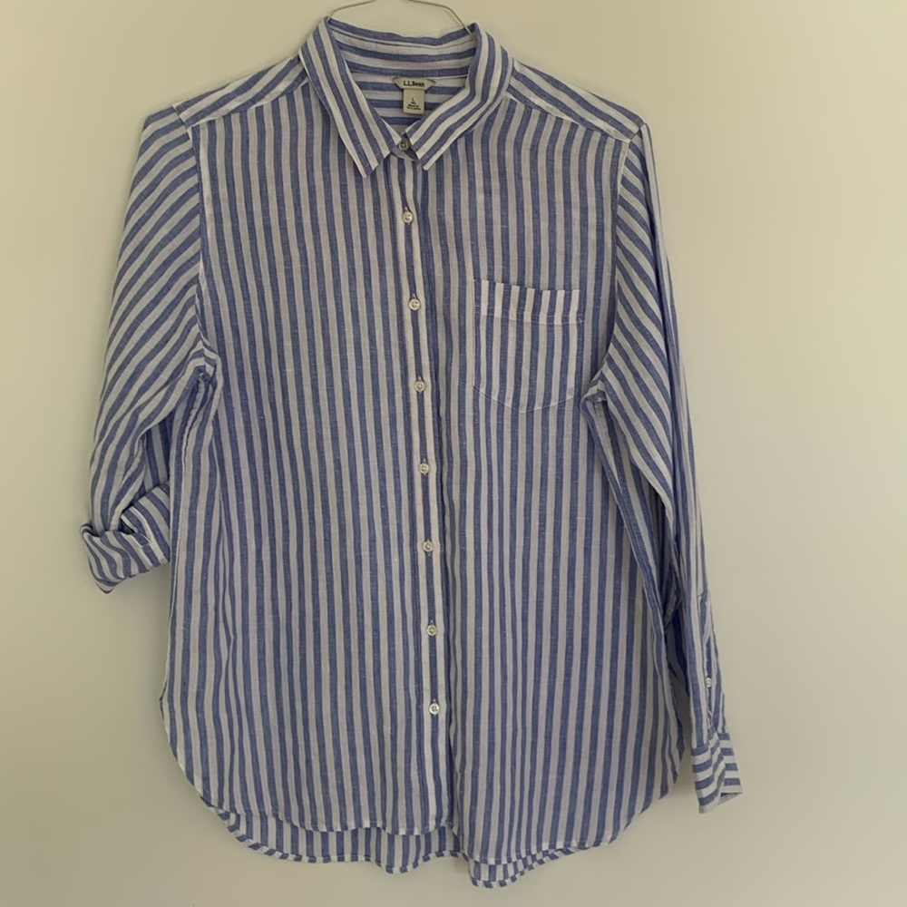 LL Bean washable linen shirt tunic